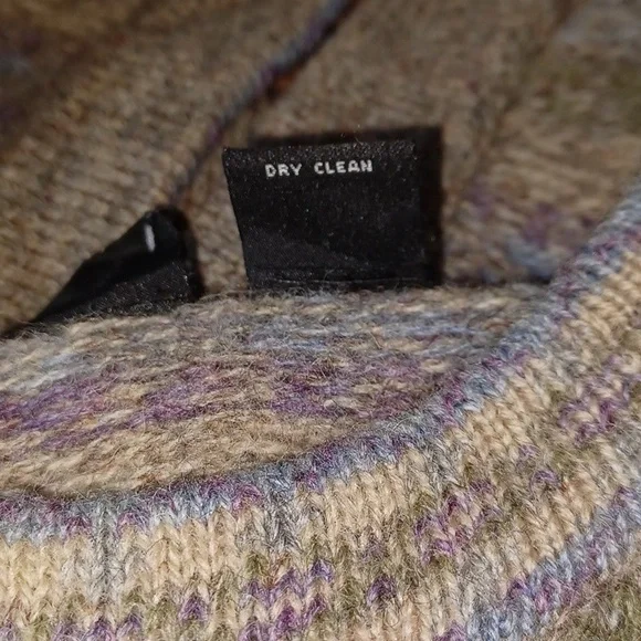 Vintage Nordic Design Sweater Wool Cardigan 2X Pastel - Picture 6 of 10